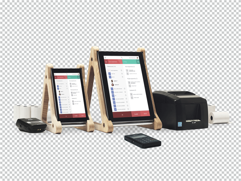 Storyous Product Portfolio Transparent Mockup Gif mockup paper payment portfolio printer product storyous tablet terminal transparent wood workinprogress