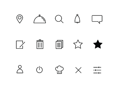 LokalEat Basic Line Icons
