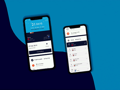 Voyage tracking concept for Marinefy (Android App)