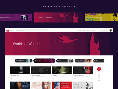 Sleets website : Genre Explorer design ui web