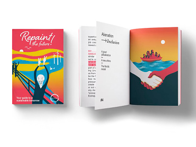 Repaint the Future! book book illustration climate change edvard munch guide illustration migrants refugees storytelling sustainability sustainia the scream