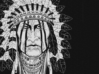 Native American Chief chief freestyle illustration native american
