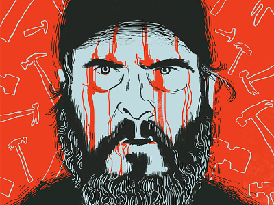 Joaquin Phoenix for Little White Lies competition film illustration little white lies magazine movie you were never really here