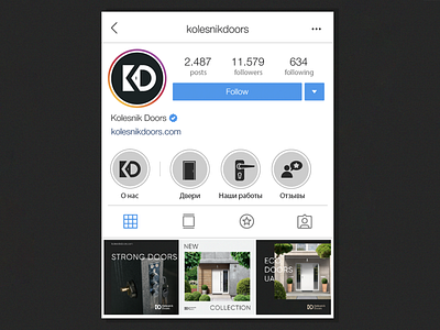 Social Media for Kolesnik Doors