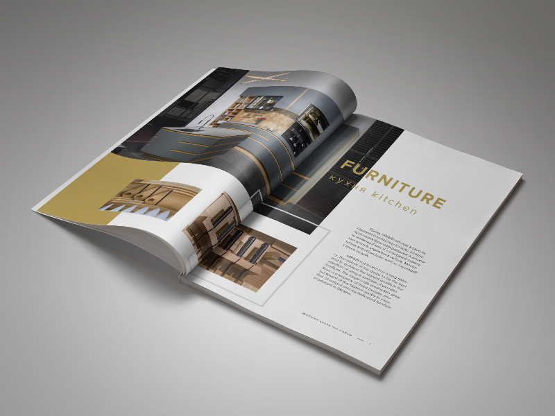 Magazine for furniture fabric by Elena on Dribbble