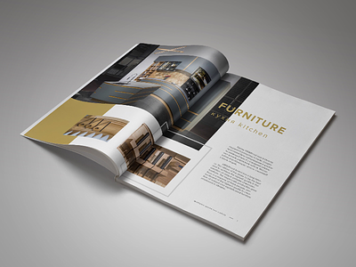 Magazine for furniture fabric typography graphic design