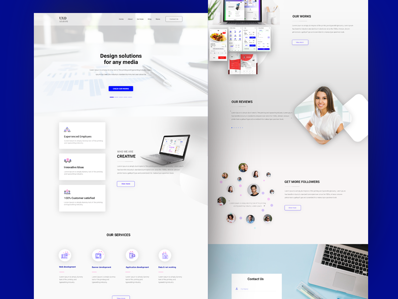 Software company - website ux by DEEPA SAVIO on Dribbble