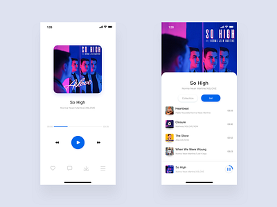 Music playing and personal homepage design music app ui web