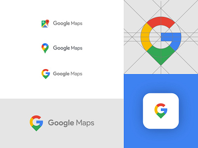 GOOGLE MAPS LOGO REDESIGN application branding google google maps google product logo logo redesign minimalist minimalist logo rebrand