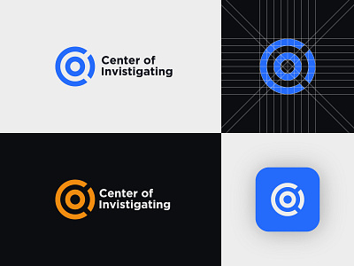 COI (Center of Invistigating) center clan logo clean colors golden ratio logo logo grids logodesign minimalist symbolism