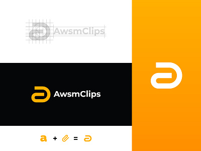 AwsmClips Logo Design clip clipart clipboard file geometry identity identity branding logo mark minimalist monoline