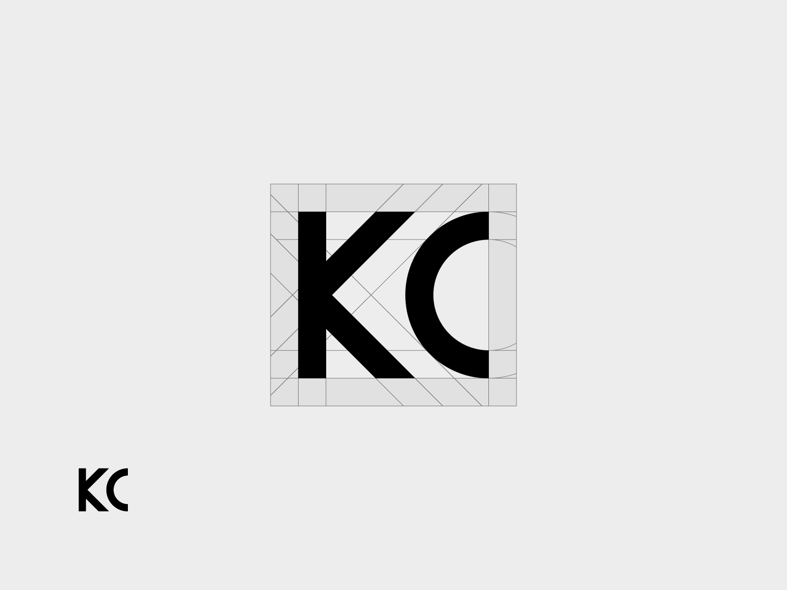 K c construction logo designs simple Royalty Free Vector