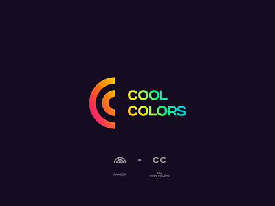 CoolColors Logo Design brand identity branding colorful colors gradient icon lettermark logo logotype mark monogram rainbow symbol visual identity