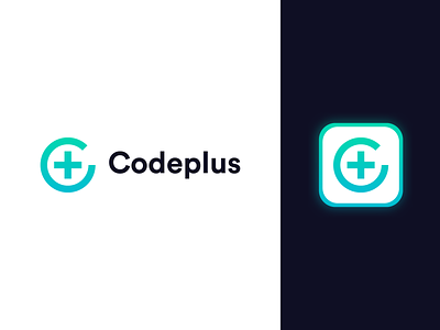 Codeplus abstract app brand identity branding code icon letter lettermark logo logomark minimalist monogram plus type