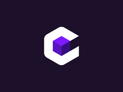 C - Cubic app icon brand identity branding c letter cube geometry icon lettermark logo mark minimalist monogram symbol