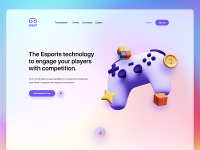 Playit - E-sports Tournaments Landing page 🎮