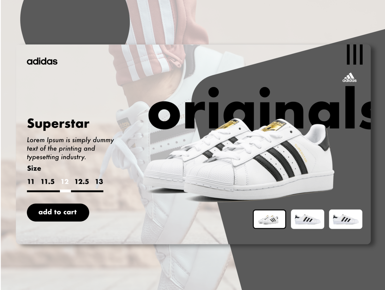 cabriolet Distribuere Diskret Adidas Originals Superstar online shop, e-commerce-concept by ixsights on  Dribbble