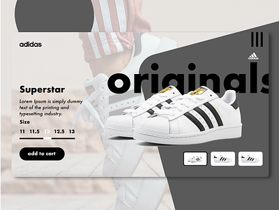 Adidas Originals Superstar online shop, e-commerce-concept adidas originals adobexd branding concept design e commerce flat illustration onlineshop typography ui uiux ux web webdesign webdevelopment website