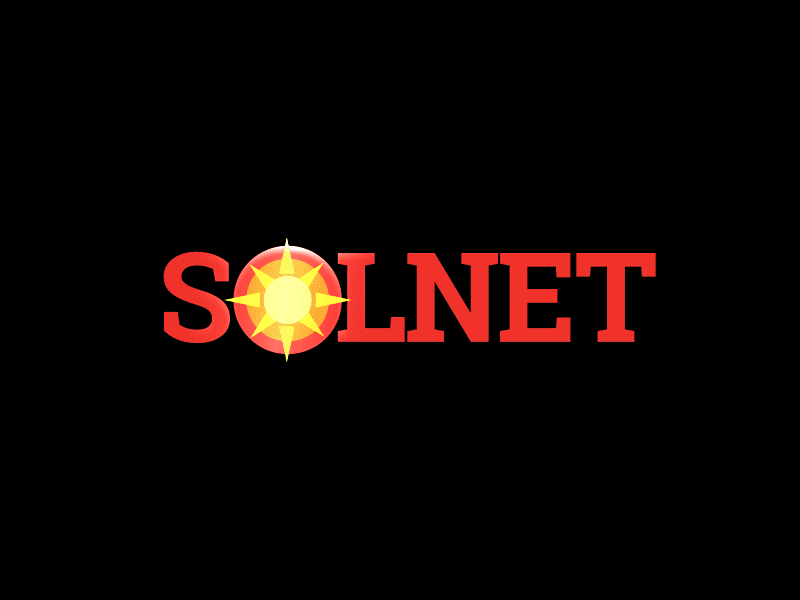 SOLNET logo animated logo animation app brand and identity branding clean design flat identity illustration logo minimal motion design motion graphics vector web website