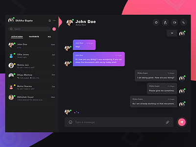 Chat Dashboard Ux By Uxd Technologies On Dribbble