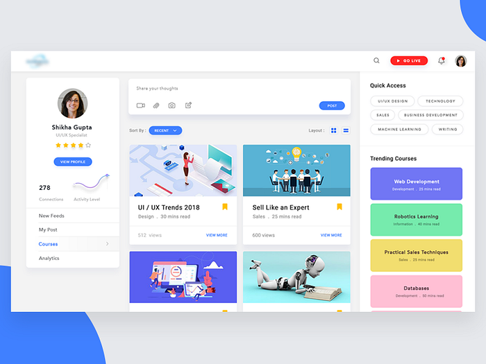 Education Portal UI/UX - Courses by UXD Technologies on Dribbble