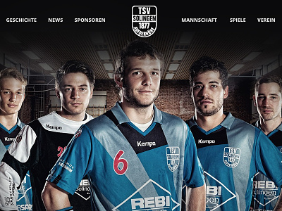 TSV Solingen clean dark design handball hdr minimal retouch sport webdesign
