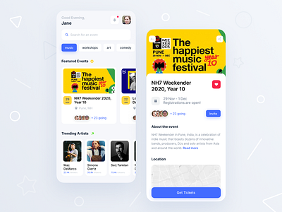 Home & Event Page Concept