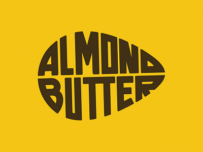 Almond Butter Logo brand branding logo packaging typography