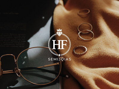 HF Semijoias rebrand application concept icon jewelry jewels logo logo redesign logotype luxury rebrand rebranding redesign
