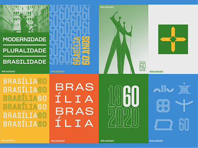 Posters brand brand design brand identity branding brasília brasília 60 anos design graphic design logo logo design logotype visual identity