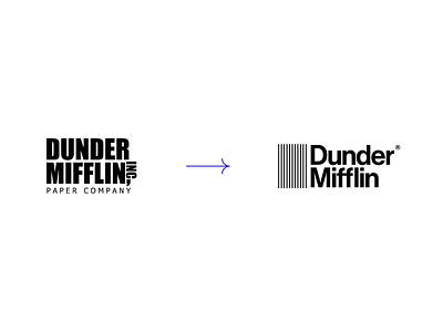 Logo Comparison brand brand design brand identity branding design dunder mifflin logo logotype rebrand rebranding redesign the office visual identity