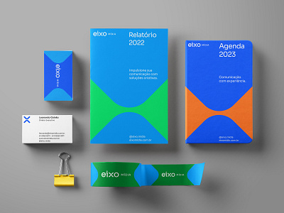 Eixo Mídia brand brand design brand identity branding design graphic design logo visual identity