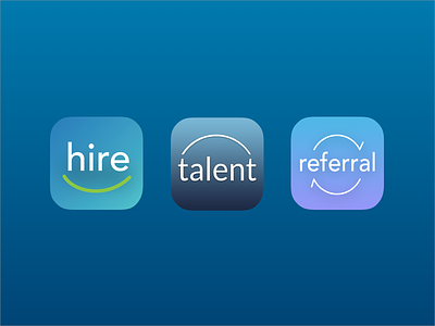 Mobile Hire App Icons app branding hire logo mobile referral talent