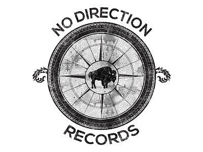 No Direction Records branding diy graphic design illustration logo music