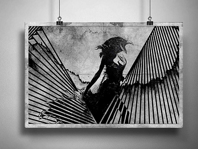 Murder of Crows graphic design illustration