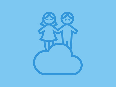 Couple in the clouds cloud couple cute icon love pictogram relationship