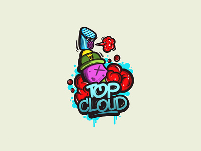 top cloud art artwork cartoon cartoondesign characterdesign clothing clothingdesign design graff graffiti illustration logo merch