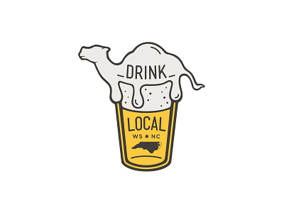Drink Local WS-MC adobe adobe illustrator badge beer camel design drink illustration illustrator local logo procreate sticker t shirt