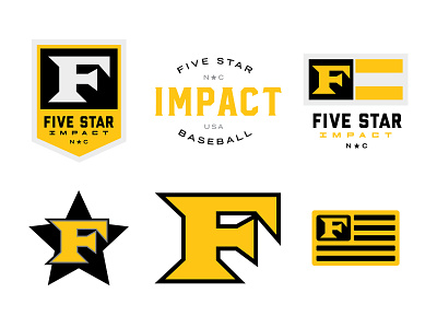 Five Star Impact Graphics Package adobe badges banner baseball flag graphics illustrator logo stars travel baseball youth sports