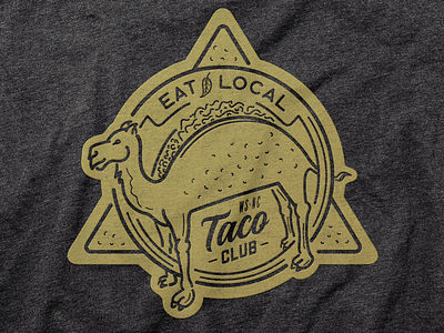 WS-NC Taco Club badge camel chip city illustration logo nacho pyramid taco
