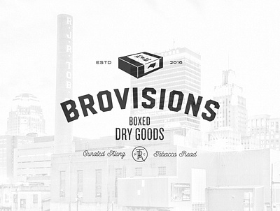 Brovisions Logo Design box bros goods illustration logo north carolina packaging tobacco trademark type typography