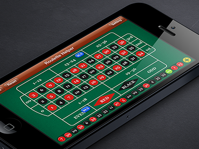 Roulette Helper app main ui design app assistant gambling game helper ios roulette ui