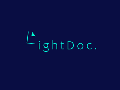 LightDoc. Logo art blue brand converter design document icon identity illustration logo minimal simple srilanka typography