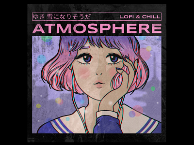 Retro Anime Album Cover album art album cover anime art anime girl cd cover character design illustration lo fi nostalgic retro