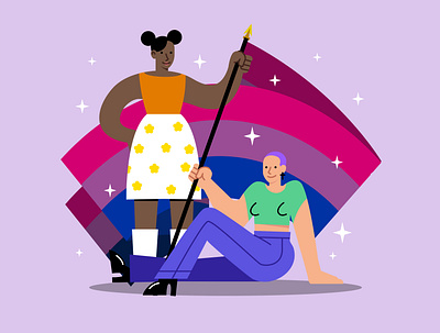 LGBTQ Characters 3 characters design illustration lgbtq pride pride flag pride month