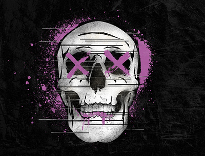 Glitch Skull cd cover glitch grunge skull trap metal