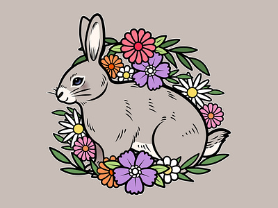 Cruelty free sticker activist animal rights bunny cruelty free design illustration rabbit sticker vegan