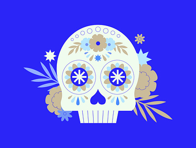 SUGAR SKULL calavera calavera de azúcar character day of the dead design dia de muertos geometric illustration mexican sugar skull