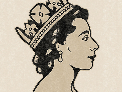 Queen Elizabeth design digital elizabeth ii illustration portrait profile queen queen elizabeth royal family royalty the crown