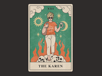 Karen tarot card design funny illustration karen t shirt tarot tarot card